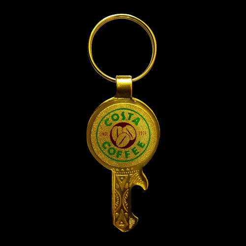 Golden Meena Bottle Opener Key Chain ( Costa Coffee )