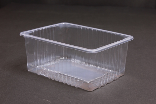 1500 ML Plastic Tray - Plastic, 140 x 190 mm, Transparent | Suitable for Food Storage, Organizing, and Displaying Various Items