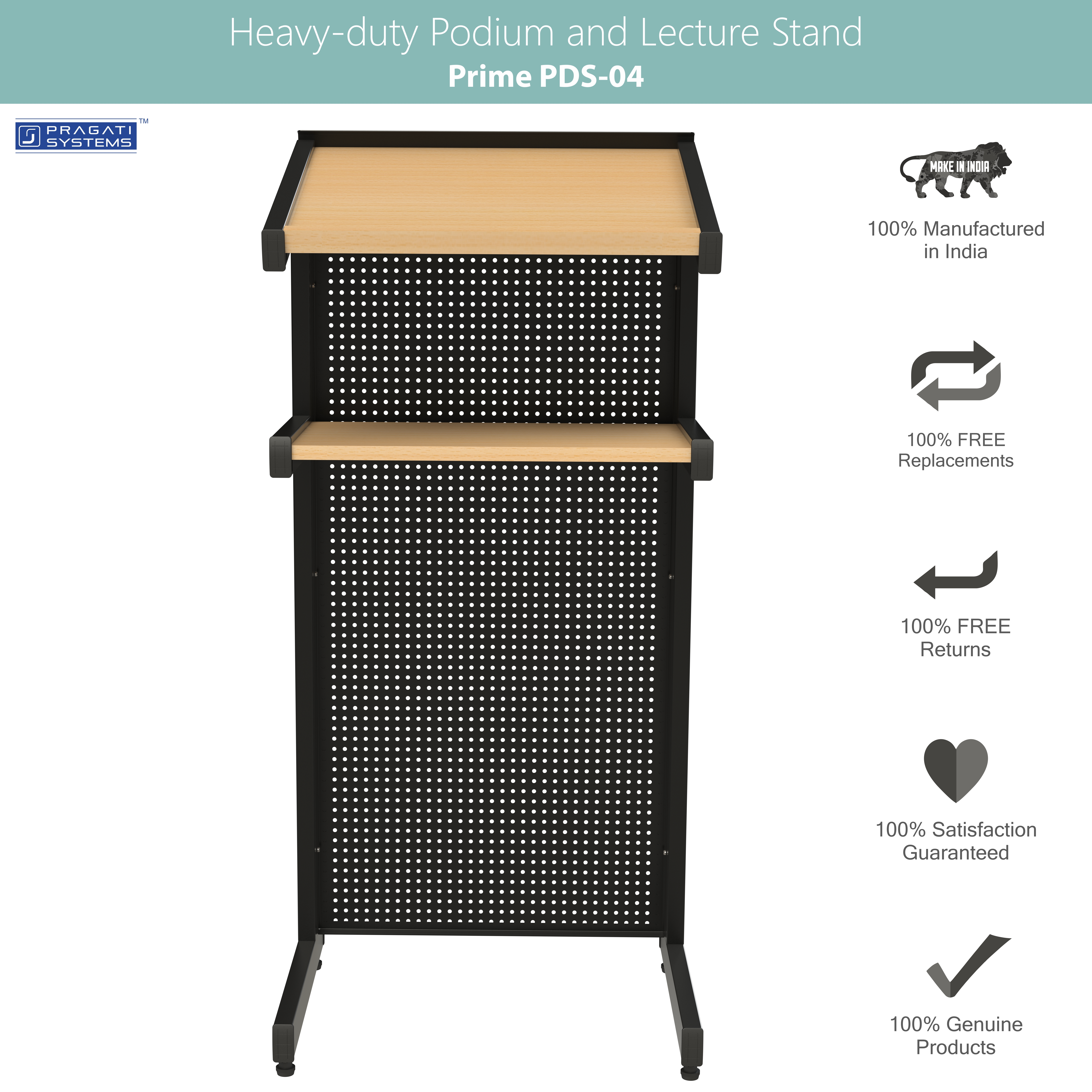MDF and Steel Heavy-duty Lecture Stand PDS-04