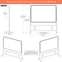 Fixed-type Board Display Stand for 4x6 Feet Board