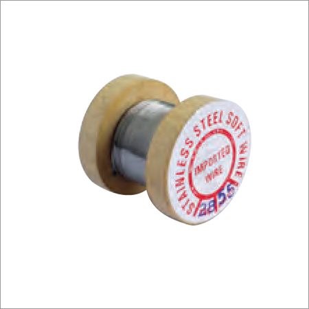 SS Wire Role - Stainless Steel 16-30 SWG Diameter, Grade 304, Corrosion Resistant, High Tensile Strength, Sterile, Soft Wire, Wooden Spool