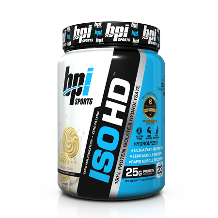 ISO HD - Whey Protein Isolate 2lbs Blue, 25g Protein, Lean Muscle, Fast Absorption, Cookie Dough Flavor