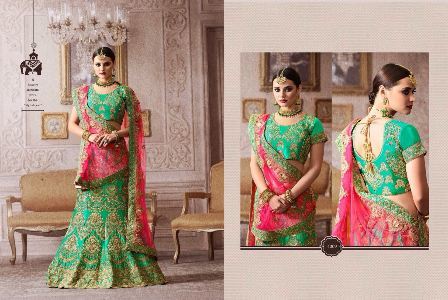 Designer Wedding Wear Lehenga Choli Decoration Material: Beaded Lace