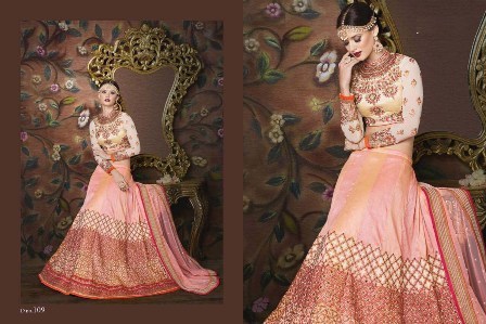 Pink Bridal Lehenga Choli Decoration Material: Beads