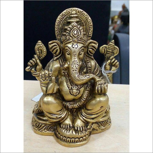Brass Ganpati Table Statues