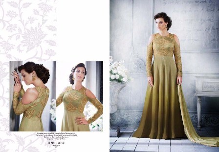Heavy Designed Anarkali Suit Decoration Material: Laces