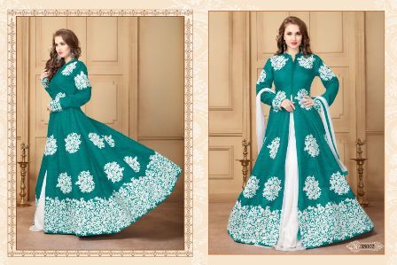Designercut Anarkali Suit Decoration Material: Laces