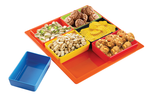 Multimo Snack Set - Ceramic, Sizes: 500 ml, 1500 ml, 2500 ml | Multi-Color, Elegant Design, Durable & Sturdy for Elegant Dining Experience