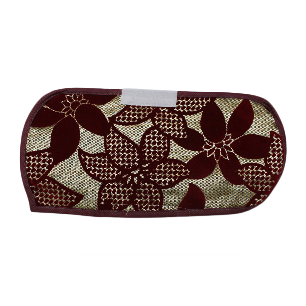 Velvet Red Flower Design Refrigerator Handle Cover