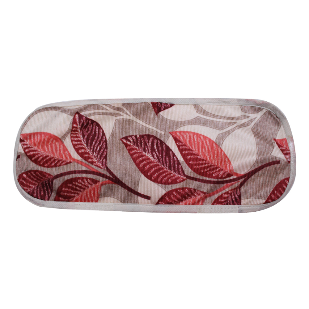 Pink Big Leaves Design Refrigerator Handle Cover