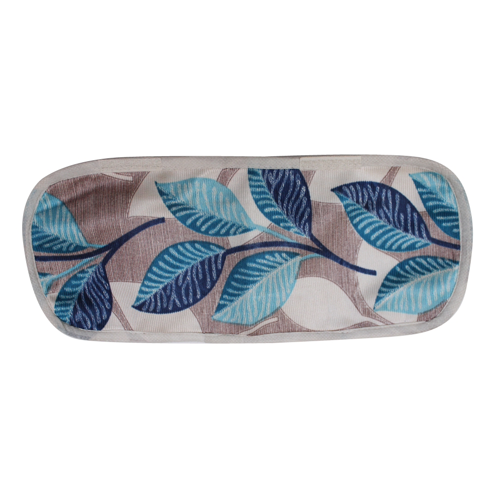 Blue Big Leaves Design Refrigerator Handle Cover
