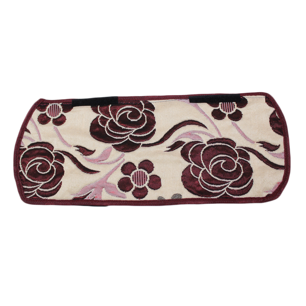 Cream Base Red Rose Flower Design Refrigerator Handle Cover