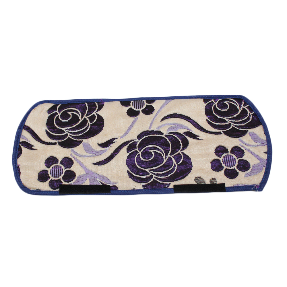 Cream Base Violet Rose Flower Design Refrigerator Handle Cover