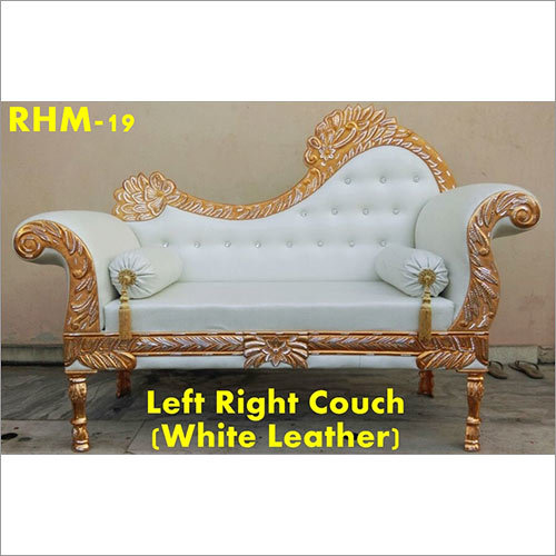 White Lather Vip Couch Wedding Chair Manufacturer and Supplier in Jaipur, Rajasthan, India