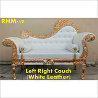 White Lather Vip Couch Wedding Chair