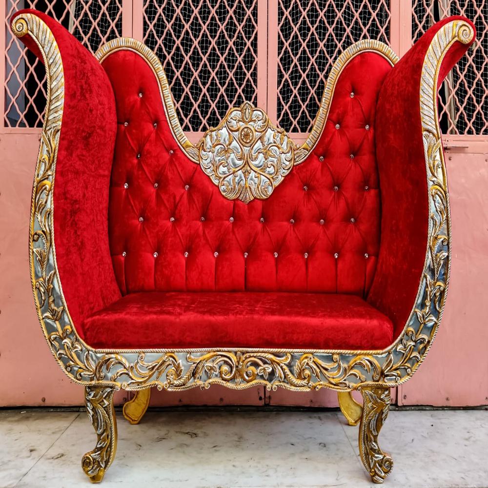 Red Regal Couch Wedding Chair