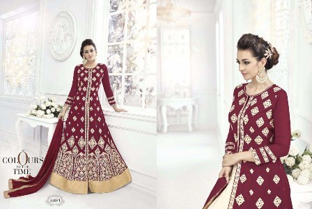 Wedding Wear Anarkali Suit Decoration Material: Beads