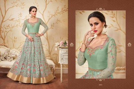 Net Anarkali Suit Decoration Material: Beads