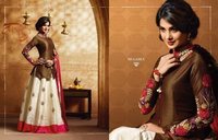 Designer White Jacket Anarkali Suit Decoration Material: Beads