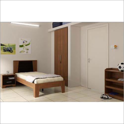 Wooden Hostel Bed