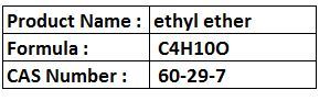 Ethyl Ether - C4H10O, 34.6°C Boiling Point | Solvent, Starting Fluid, Highly Flammable
