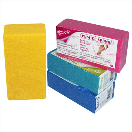 Pumice Sponge - Pumice, Rectangular, Pink, Porous Texture | Removes Hard Skin, Callouses, Durable, Easy to Use