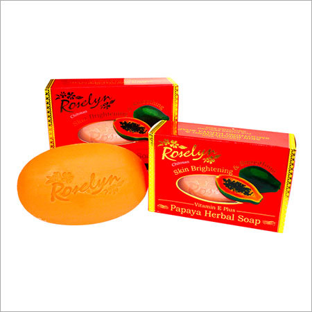 Papaya Soap - Papaya Extract, 8x5x2 cm, Orange | Brightening, Smoothing, Moisturizing, Radiant Skin