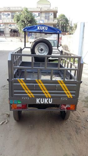 E rickshaw Loader - Steel, 2500x1200x1500 mm, Gray, 1.5 kW Motor | Cargo Transport, Electric Power, Durable Design, Efficient Loading, Low Emissions
