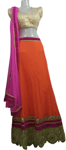 Girls Orange Boutique lehenga
