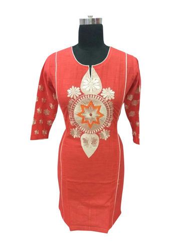 Women Cotton Embroidered kurti
