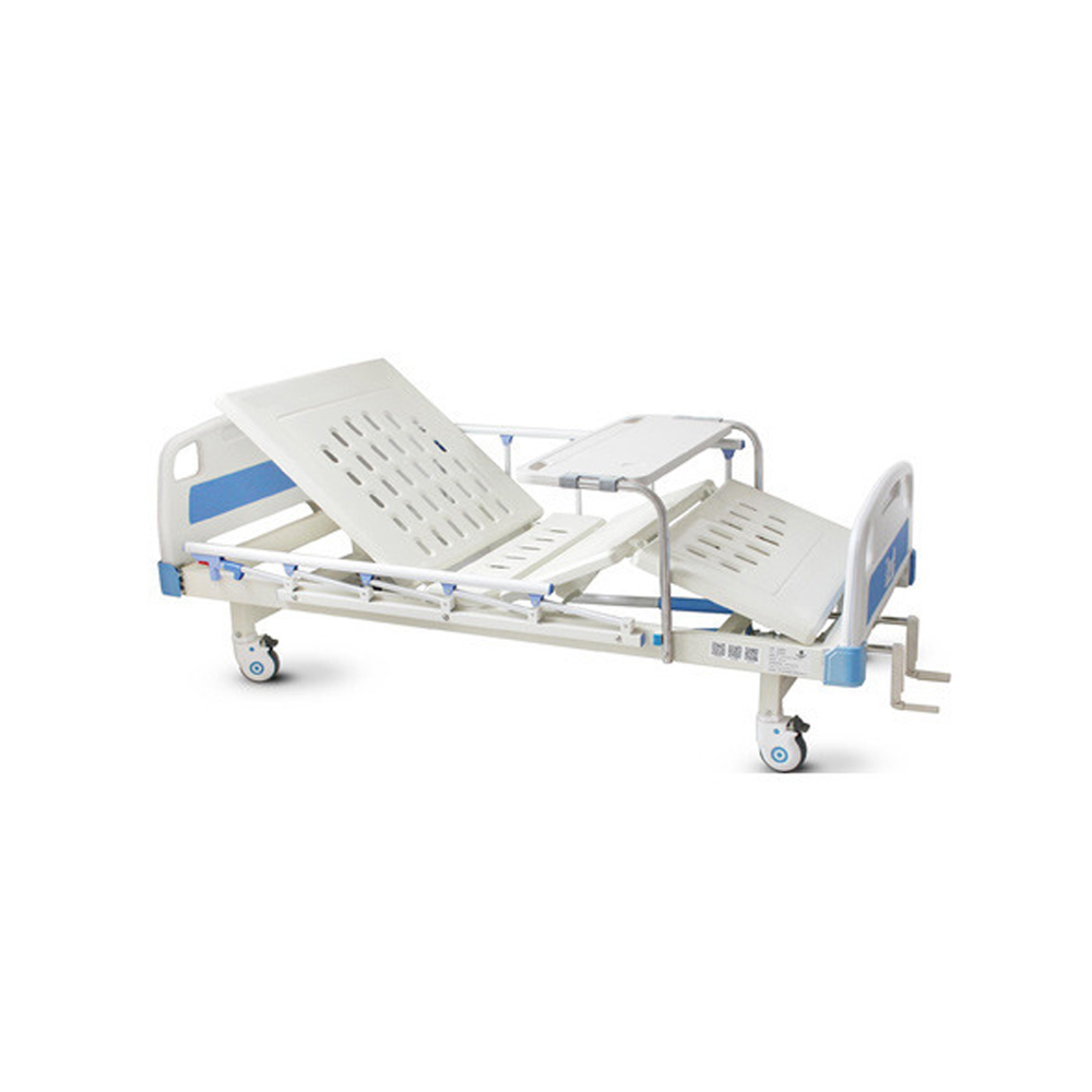 Hospital Bed - Steel Frame, LxWxH, White | Adjustable Backrest, Anti-Rust Coating, Durable, Side Rails, IV Pole, Easy Mobility, 250kg Capacity