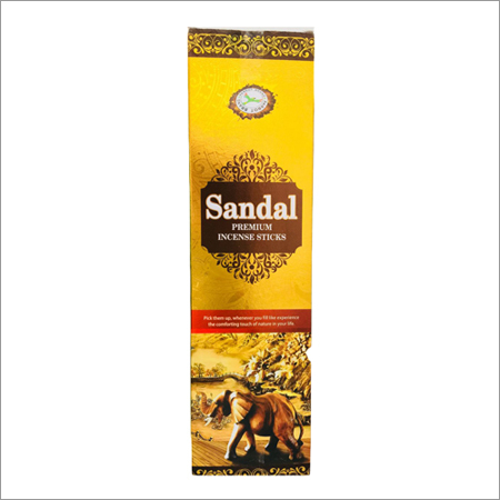 Sandal Incense Sticks - Solid Sandalwood, 228.6mm Length, Brown Color | Eco-Friendly, Therapeutic Effect, Anti-Odour, Aromatic Use
