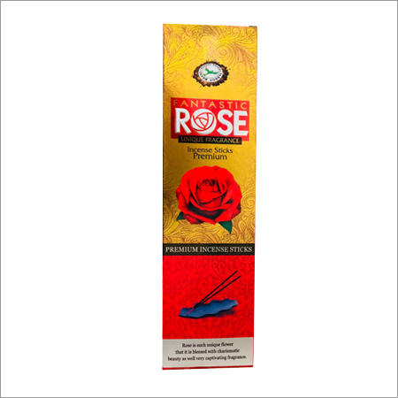 Rose Agarbatti - 100% Natural Bamboo, 228.6 mm Length, Brown Color | Soothing Aroma, Eco-Friendly, Less Residue, Mesmerizing Effect