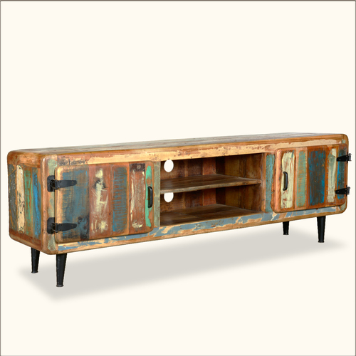 Reclaimed Wood Chest Of Drawers Tv  Media Console Unit