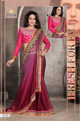 Net Embroidery Saree