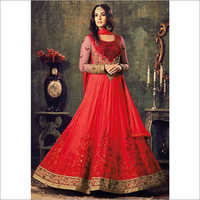 Ladies Red Designer Anarkali Suits