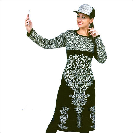 Black Ladies Woolen Fancy Kurti