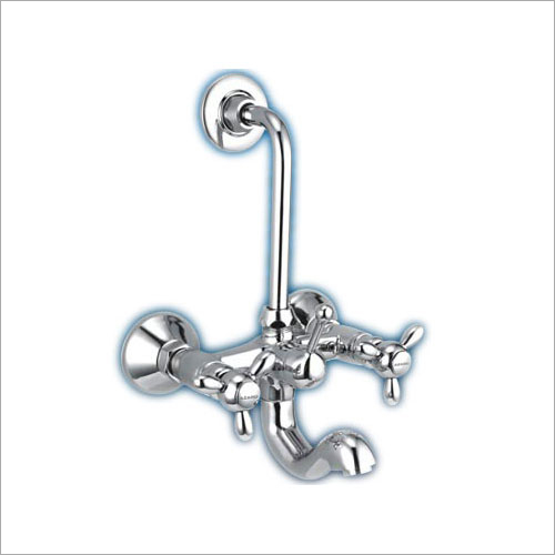 Twister - Brass, 15x10x8cm, Chrome Finish, 6 lpm Flow Rate | Telephonic Wall Mixer with Overhead Shower, Water Efficient, Durable Design