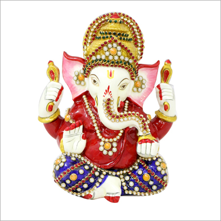 Marble Lord Ganesha Polished Statue
