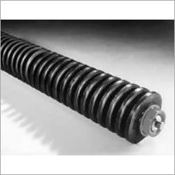 Return Rollers With Helical Rubber Rings