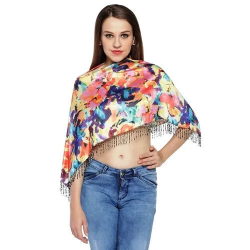 Digital Printed  Satin Ruhana  Top - Pattern: Plain