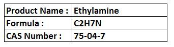 Ethylamine - Colorless Gas, Boiling Point 16.6°C, CAS 75-04-7 | Strong Base, Good Nucleophile, Miscible with Water