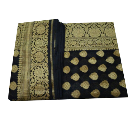 Cotton Silk Ladies Black Kanchipuram Sarees