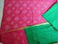 Handicraft Bandhej Dress Material