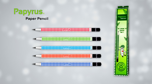 Papyrus Pencil - Paper Material, Unique Shapes and Designs | Strong Lid, Deep and Dark Pigment, Excellent Writing Quality