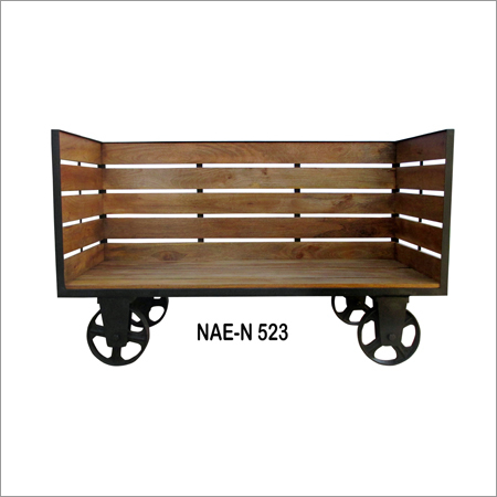 Industrial Wooden Day Bed Sofa Cart