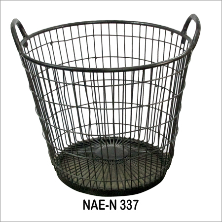 Industrial Iron Grid basket With Handles