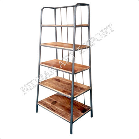 Iron Pipe Metal Book Shelf