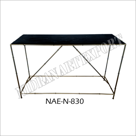 Metal Black Marble Dining Console Table