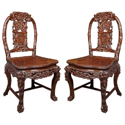 Indian royal hand carved chair By ROJ Exim Pvt. Ltd.
